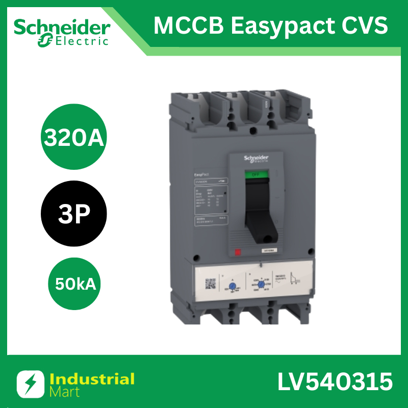 Schneider Electric LV540315 LV540316 EasyPact CVS (3P) ติดตั้งพร้อม Thermal-Magnetic (TM-D) Trip uni
