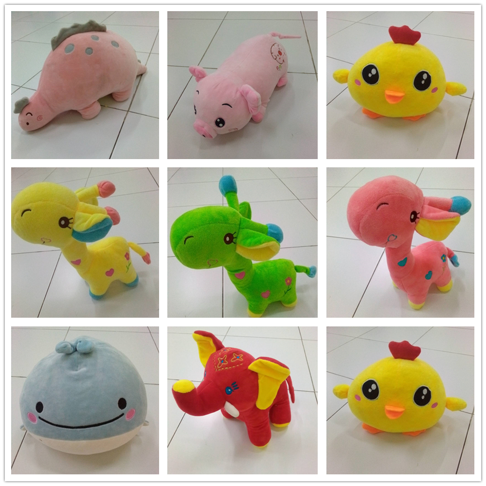 ตุ๊กตายางพารา ตุ๊กตาสัตว์น่ารัก นุ่มนิ่ม บีบได้ ของเล่นเด็ก ลายการ์ตูนไก่ ช้าง ของขวัญสำหรับเด็ก พร้อมส่ง