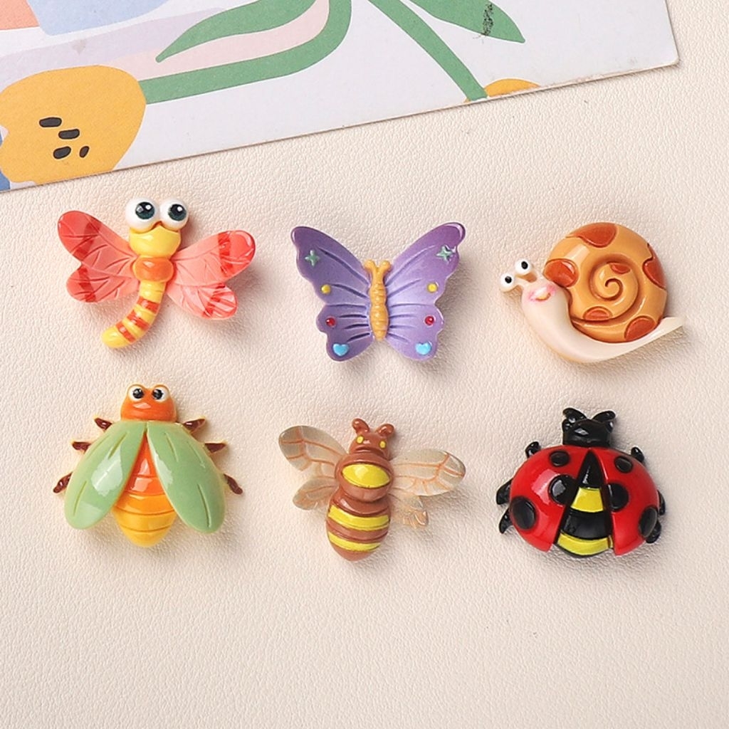 10 ชิ้น น่ารักฝุดๆเรซิ่นผีเสื้อและผองเพื่อนจำลอง รูปที่ 4