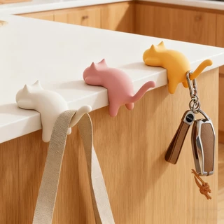 ตะขอแขวนโต๊ะแมว (Desktop Cat Hook) ตะขอคลิปข้างโต๊ะ ปรับได้ อเนกประสงค์ แขวนกระเป๋า สายชาร์จ ไม่ต้องเจาะ