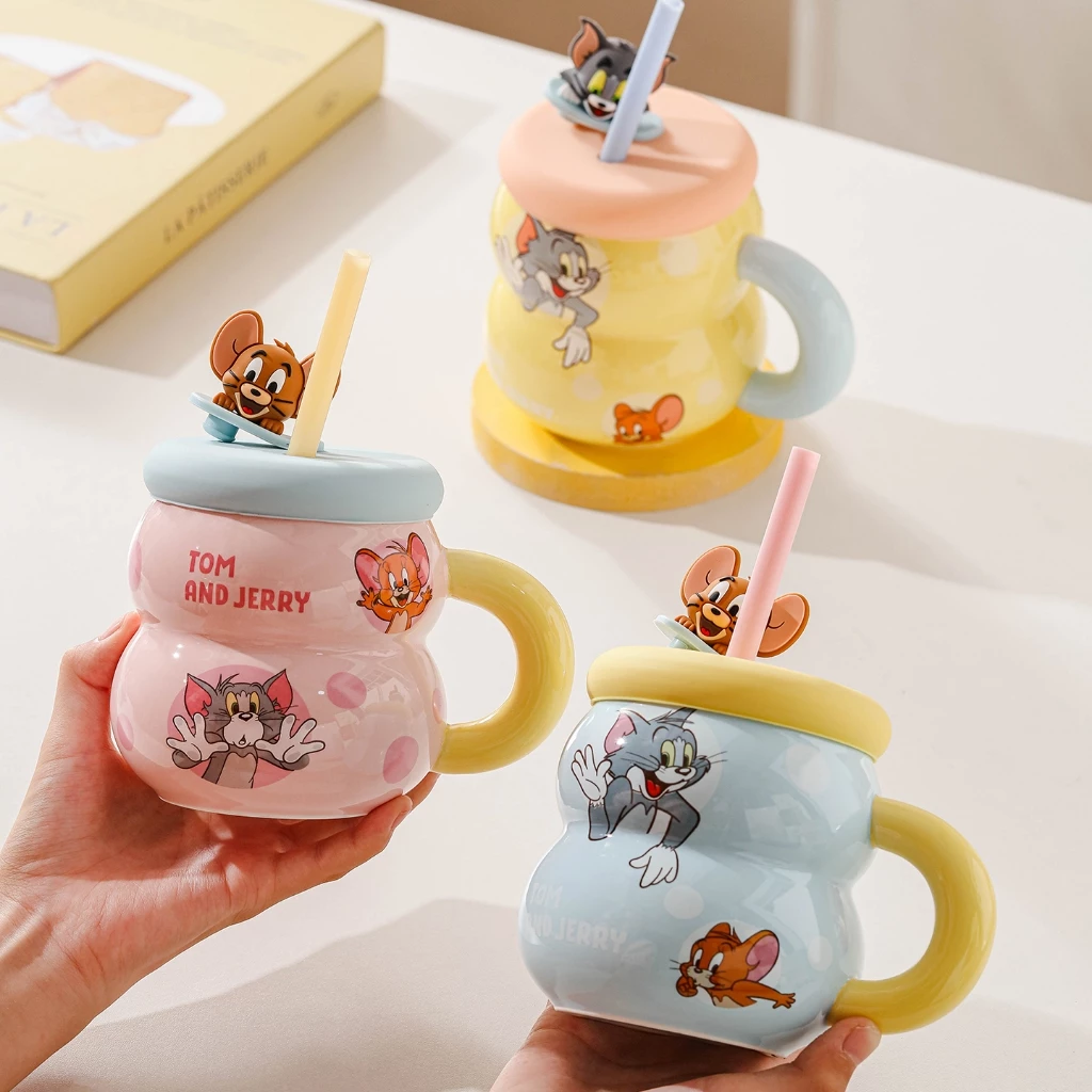 【ของแท้】Tom and Jerry แก้วรูปน้ำเต้ามีฝา แก้วการ์ตูนน่ารัก 530ml แถมหลอด กล่องสวยงาม ของขวัญวันหยุด ใช้ทุกวัน ส่งฟรี thumbnail 10