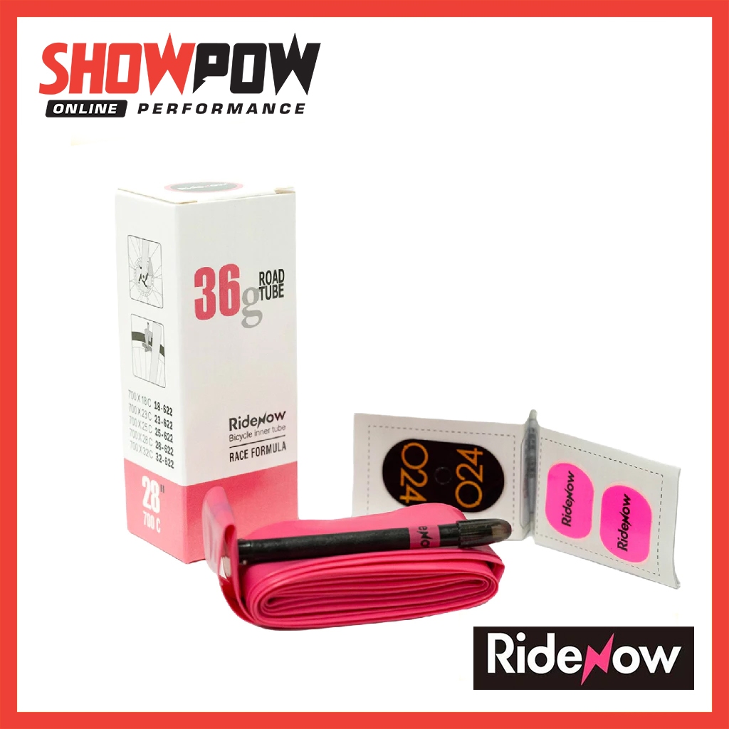 (พร้อมส่ง!) ยางในจักรยาน Ridenow ยางในเบา 36 กรัม ยางในสีชมพู ride now ยางในเสือหมอบ