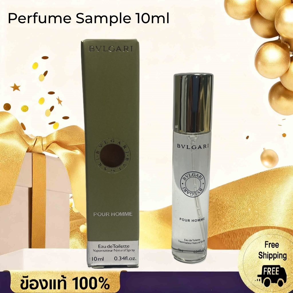 ฿vlgari Pour Homme EDT Perfume Sample 10ml ผู้ชาย สุภาพสตรี น้ำหอม Perfume (sample size)