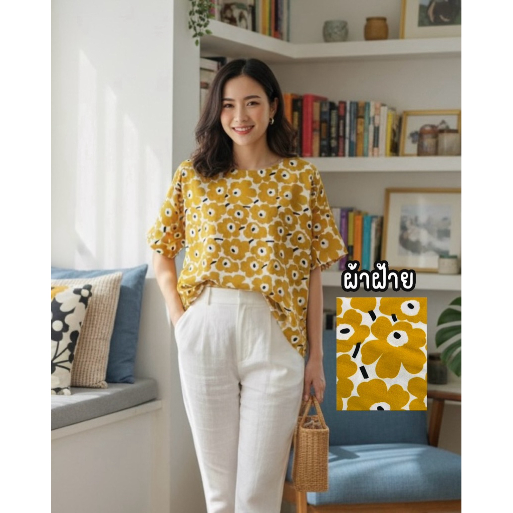 เสื้อผ้าฝ้าย🍒ใส่สบาย ไม่ร้อน แมตช์ง่ายทุกลุค ทรงสวย ใส่แล้วดูผอม ดูเรียบแต่แพงมาก!