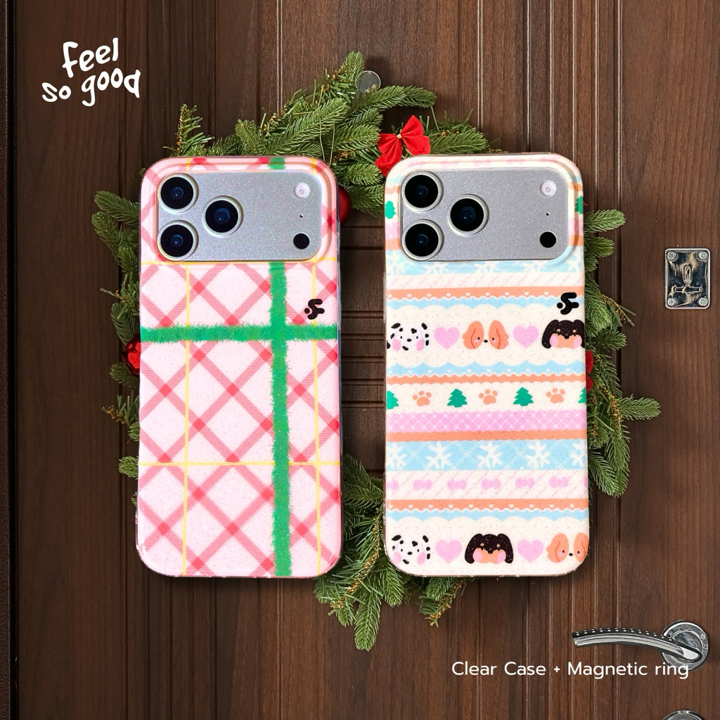 เคสโทรศัพท์ feelsogood.co with Magnetic | Christmas collection เคสใส กันเลนส์กล้อง | รองรับ Magnetic