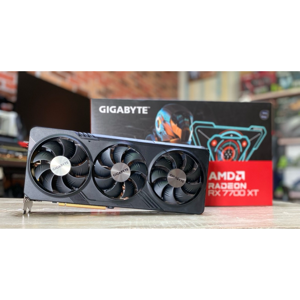 การ์ดจอ VGA GIGABYTE RX 7700 XT GAMING 12GB GDDR6 มือสอง สภาพสวย มีประกัน
