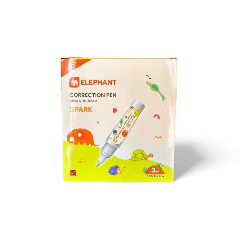 ปากกา​ลบ​คำ​ผิด​ ตราช้าง​ รุ่น​  SPARK  3​  มล.​ (1x12​ ด้าม)​