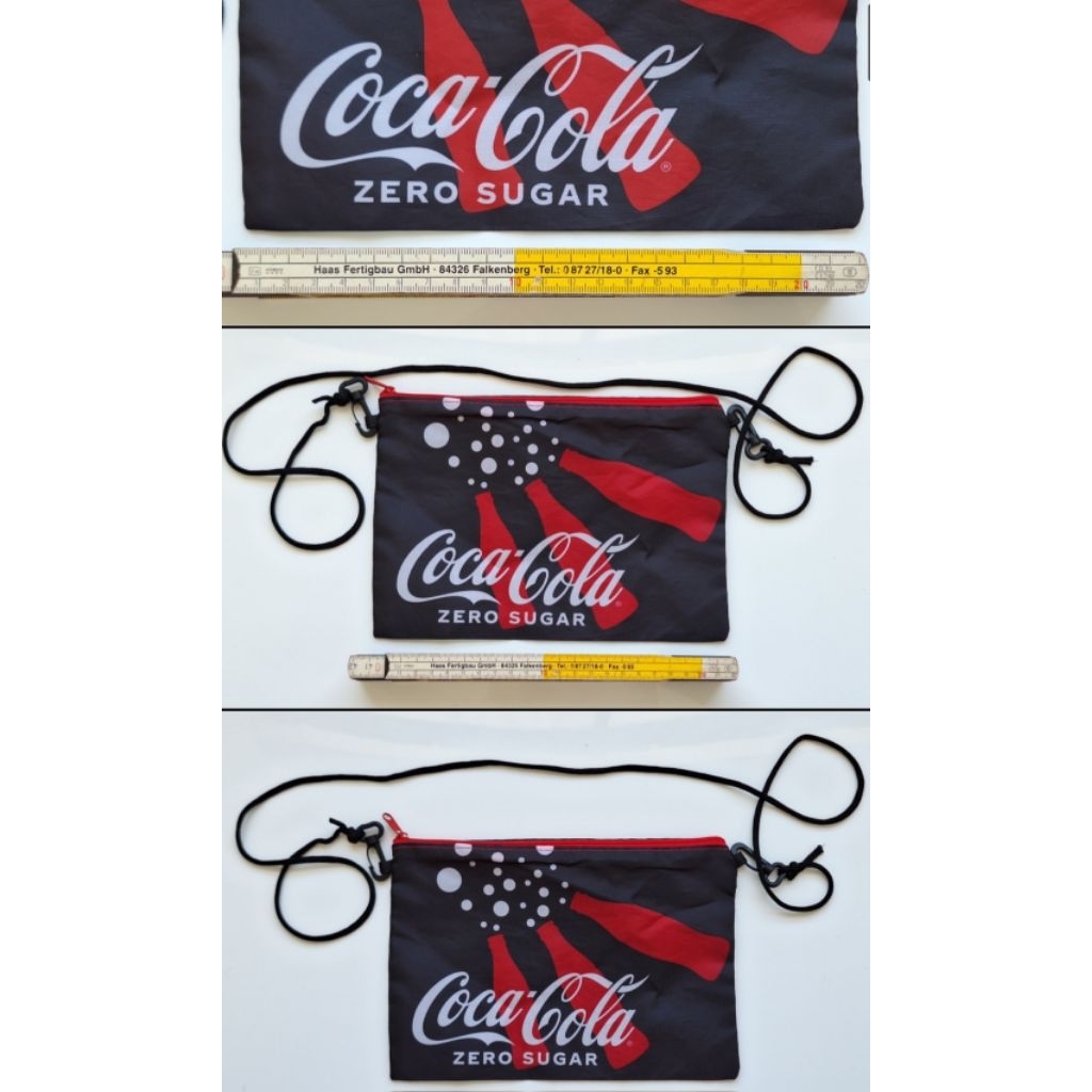 Rare Item กระเป๋าสะพายข้างCoca-Cola Zero Sugar ลิขสิทธิ์แท้ ของPouch Coke สายคล้องคอ Crossbody Bag Z