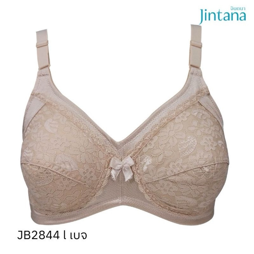 Jintana(จินตนา)(Jin14)เสื้อชั้นในไร้โครง ลูกไม้ แต่งสวย มี 3 สี น้ำตาล ครีม ชมพู ราคา ถูกที่สุด ดีลบีเคเค แกลเลอรีภาพที่ 3