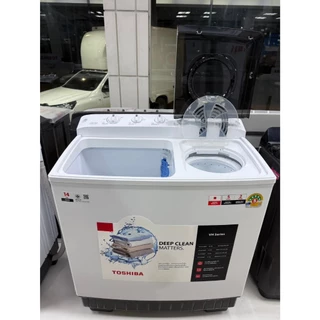 TOSHIBA เครื่องซักผ้า 2 ถัง ขนาด 14 ก.ก. รุ่น VH-Q150MT TWIN TUB WASHING MACHINE โตชิบา