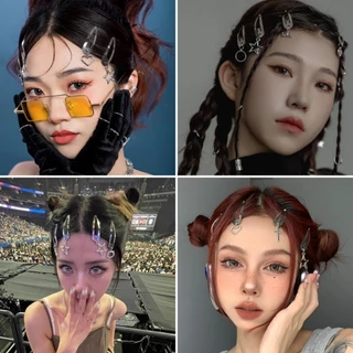 พร้อมส่ง!🇹🇭 ราคา/ชิ้น กิ๊บห่วงโลหะแฟชั่นสายโซ่ หลากหลายแบบ ห้อยจี้ตกแต่งแนวสไตล์ Y2K เนื้องานเกาหลี พรีเมี่ยม คุณภาพดี