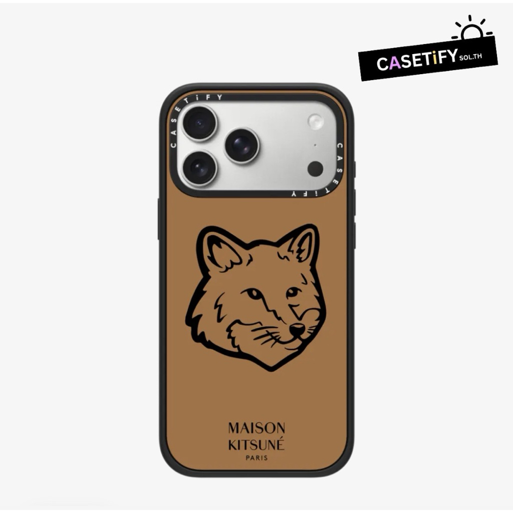 CASETiFY X Maison Kitsune Classic Fox Logo Case - Ginger Brown