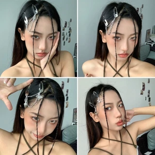 พร้อมส่ง!🇹🇭 ราคา/ชิ้น กิ๊บห่วงโลหะแฟชั่นสายโซ่ หลากหลายแบบ ห้อยจี้ตกแต่งแนวสไตล์ Y2K เนื้องานเกาหลี พรีเมี่ยม คุณภาพดี