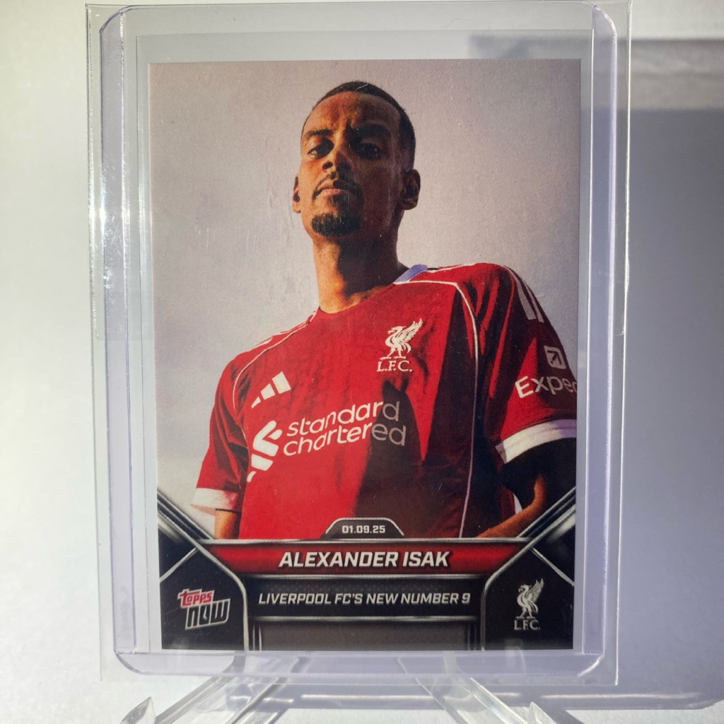 การ์ดนักฟุตบอล ALEXANDER ISAK, (LIVERPOOL FC'S NEW MUMBER 9), TOPPS NOW 2025