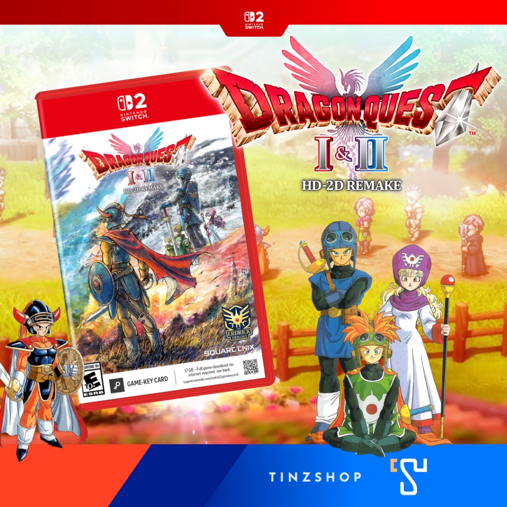 [ส่งด่วน] [Switch2] Nintendo Switch 2 Game Dragon Quest I & II HD-2D Remake Zone Asia (Game Key Card