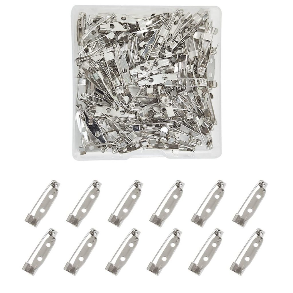120 ชิ้น Pin Brooch - 2 ขนาด Pin บาร์เงินสำหรับการทำเครื่องประดับ, ป้าย, อุปกรณ์เสริม Craftsand DIY (2.0 / 2.5 ซม.)