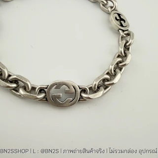 [ออริ] สร้อยข้อมือผู้ชายสายโซ่ สลับโลโก้ G งานอะลูมีเนียม น้ำหนักเบา ความยาว 20 ซม. งานปั๊มแบรนด์ ไม่ลอก ไม่ดำ