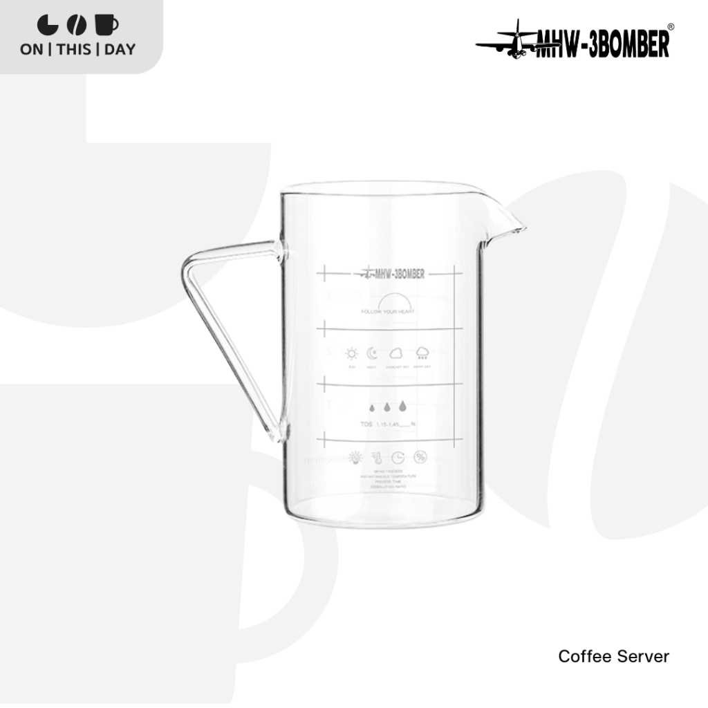 MHW-3BOMBER Coffee Server เหยือกเสิร์ฟกาแฟทรงบีกเกอร์ ขนาด 360 / 500 ml