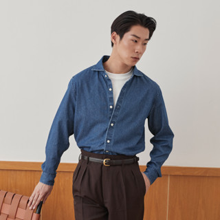 Contemp Denim Shirt Long Sleeve : Cutalway Collar