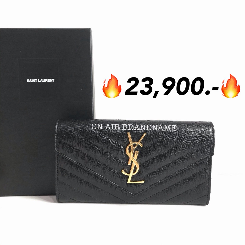New ysl flap long wallet กระเป๋าสตางค์ ใบยาว ใช้ดี สวยมากๆ