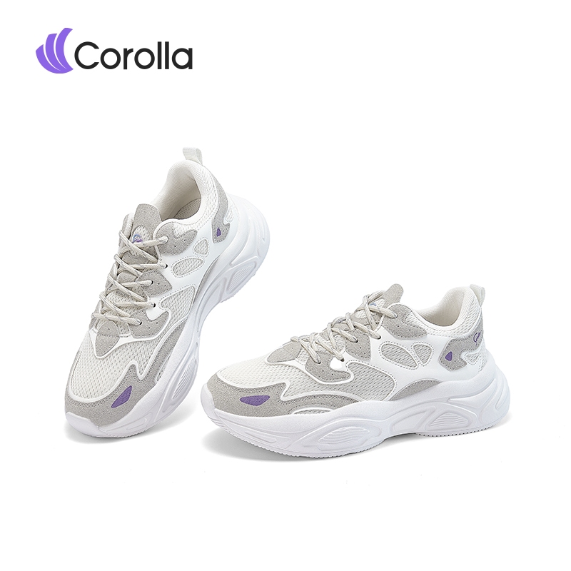 Corolla รองเท้าผ้าใบหนังพียู ต้านเชื้อแบคทีเรีย ลดกลิ่นอับ พื้นซัพพอร์ ลดแรงกระแทก พื้นรองเท้านิ่ม ระบายอากาศได้ดี
