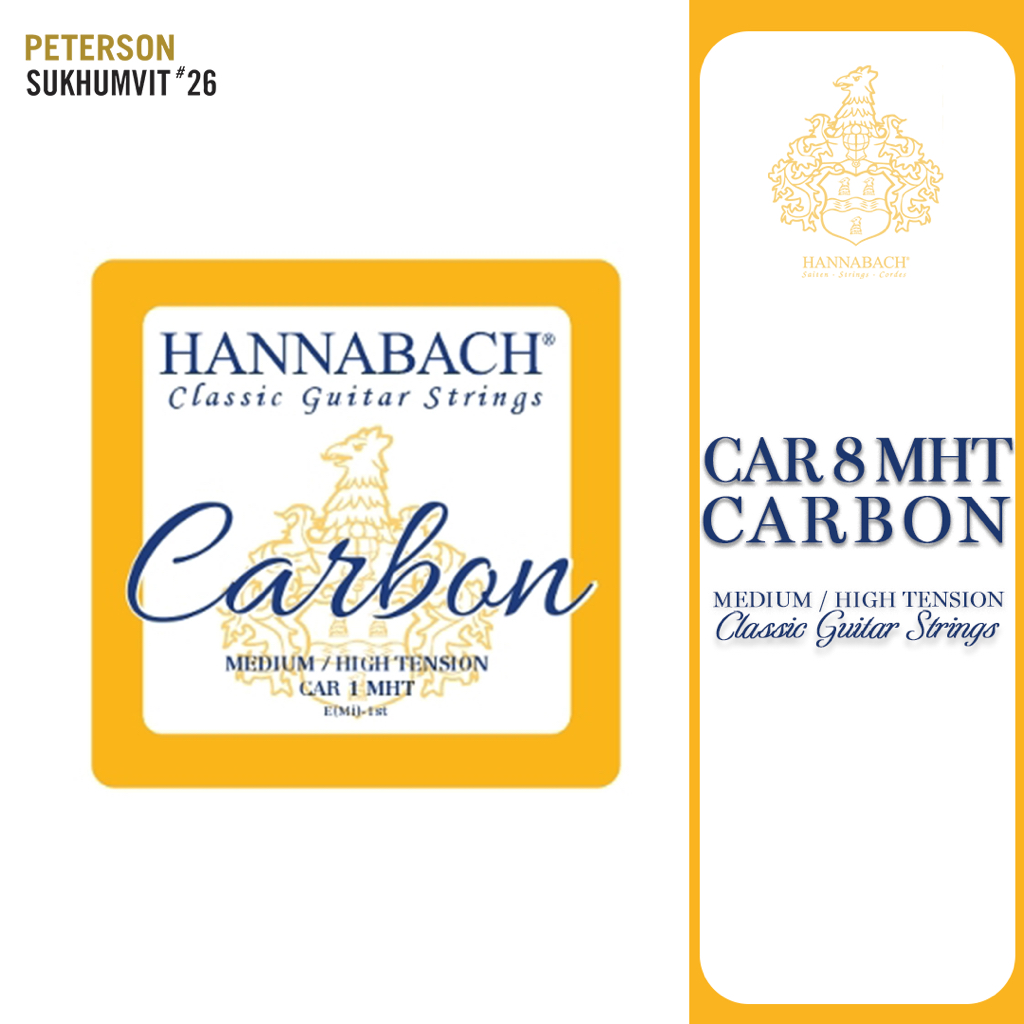 (ของแท้ 100%)Hannabach CAR8MHT, Treble Set, Medium-High Tension (New Stock) สายกีตาร์คลาสสิกนำเข้าจากเยอรมัน