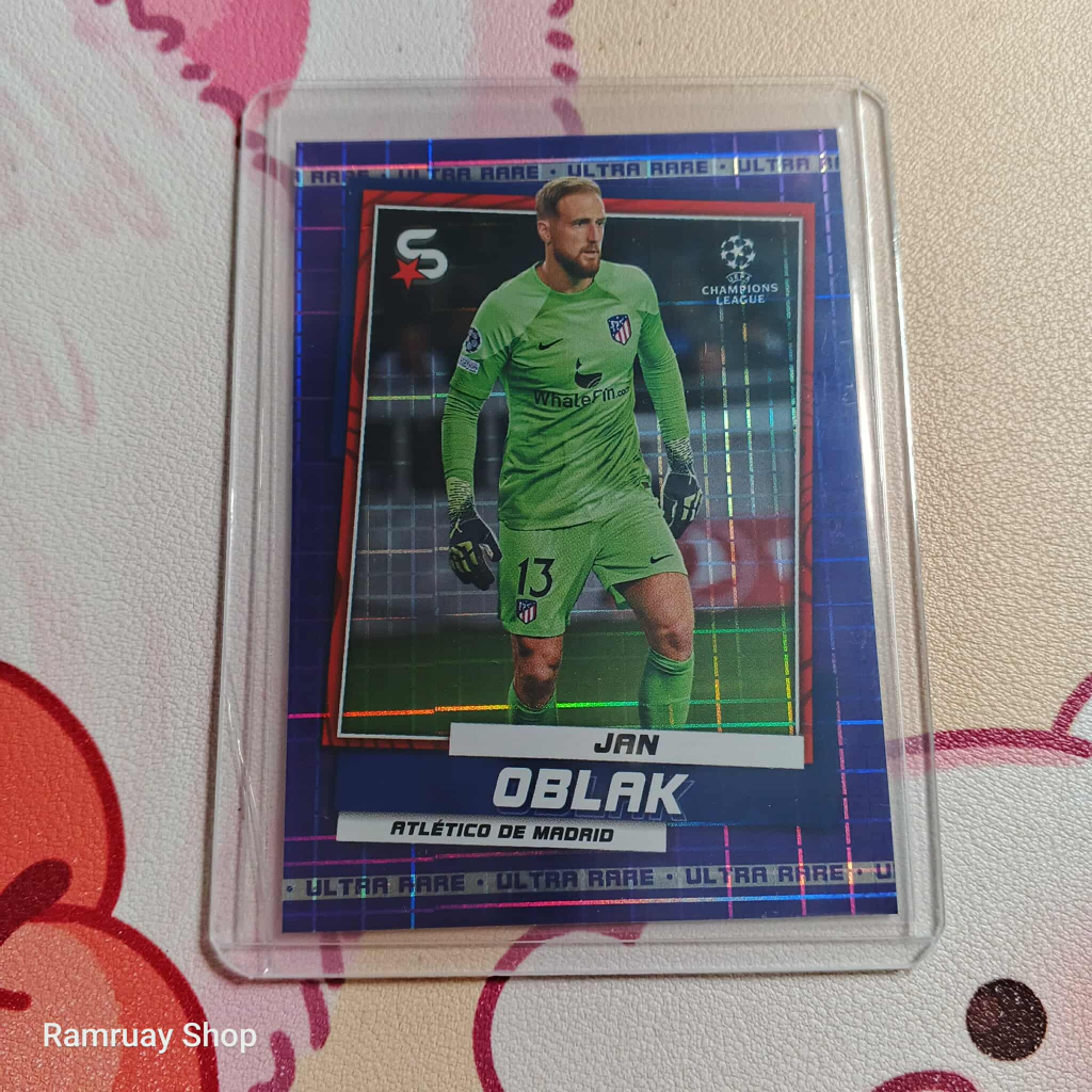 Topps การ์ดนักบอล UEFA Club Competitions Superstar Oblak Ultra Rare 98/99 ของแท้ ส่งไว