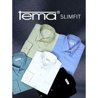 TEMA SF149 เสื้อเชิ๊ต Slimfit แขนยาว Cotton 100% ตะเข็บทนทาน…