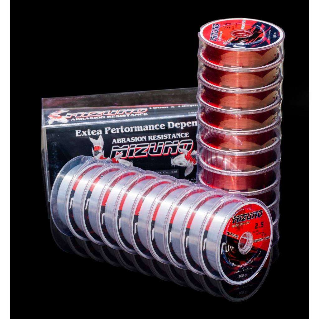 เอ็น MIZUNO 100m ใส ขนาด 8lb ถึง เบอร์ 40lb