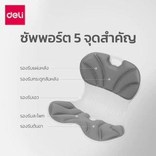 Deli เบาะนั่งรอง เบาะนั่งรองเพื่อสุขภาพ ปรับท่านั่ง มี 3 ขนาด น้ำหนักเบา พกพาสะดวก lumber Cushion