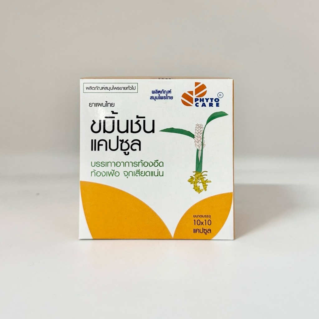 (กล่อง)ขมิ้นชันแคปซูล แบบกล่อง PHYTO CARE 100แคปซูล
