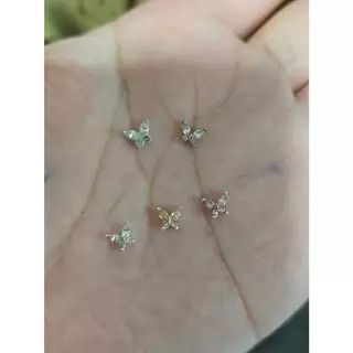 S3.ร้านไทย][ถุงละ 10 ชิ้น] : 🦋💎 อะไหล่ติดเล็บผีเสื้อเพชรไซส์จิ๋ว วิบวับหรูหรา เพิ่มความโดดเด่นให้ปลายนิ้ว 💅✨