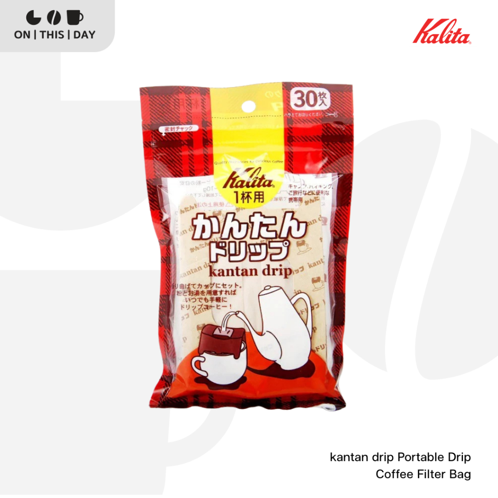 Kalita kantan drip Portable Drip Coffee Filter Bag กระดาษกรองกาแฟแบบแขวน 30 แผ่น