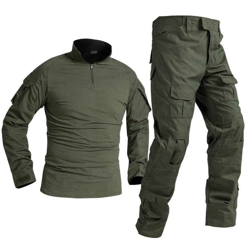ชุด Combat Shirt G2 เสื้อ+กางเกง สีเขียว ผ้าสีเดียวกัน