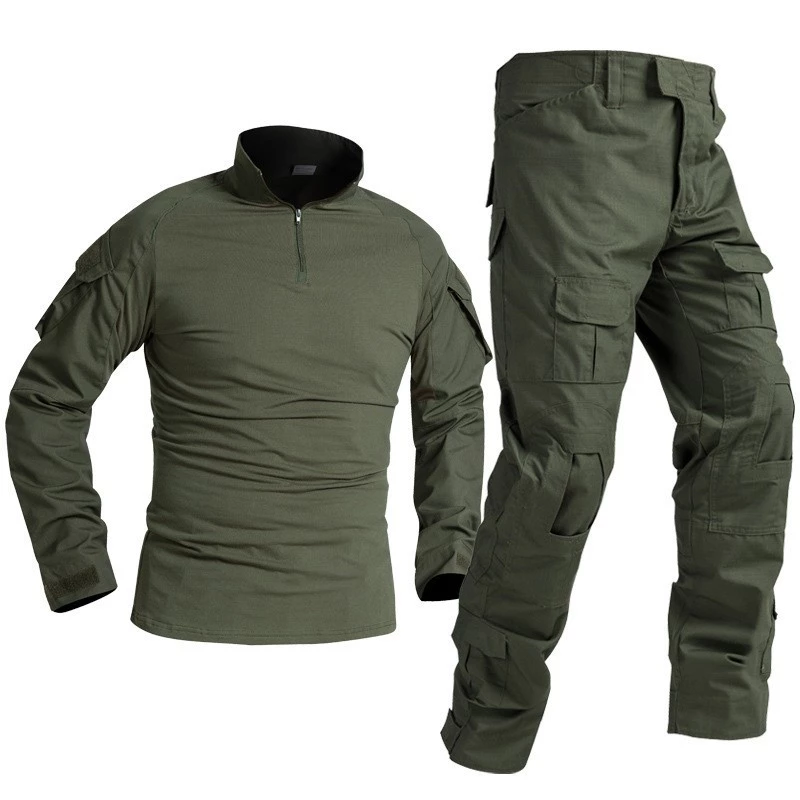 ชุด Combat Shirt G2 เสื้อ+กางเกง สีเขียว ผ้าสีเดียวกัน