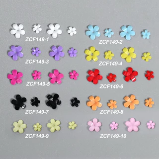 อะไหล่ดอกไม้ห้ากลีบผสมมุก หลากหลายสี 1ห่อ ประมาณ 200 ชิ้น สินค้าพร้อมส่ง