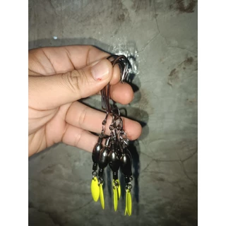 ชุดตกปลาช่อน Texas rig j-rig ฟรีเบ็ด2ตัว(ใบเขียว) เบ็ดหนอน worm Hook