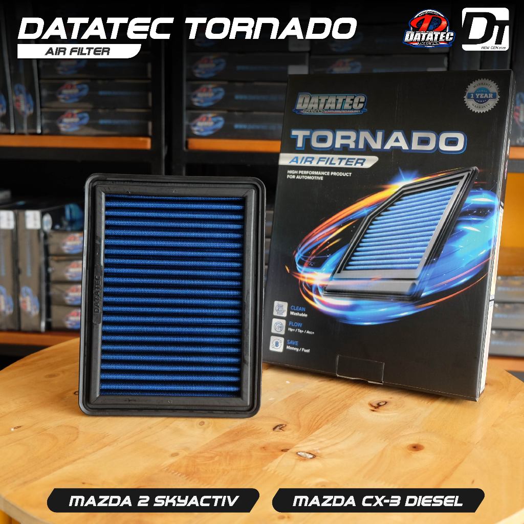 [ ใส่โค้ด NADADT004 ] กรองอากาศ Mazda 2 / 2Skyactiv ล้างได้ ใช้ได้ 1 แสนโล Datatec