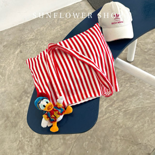 กระเป๋าผ้าราคาน่ารักลายทาง SUNFLOWER SHOP