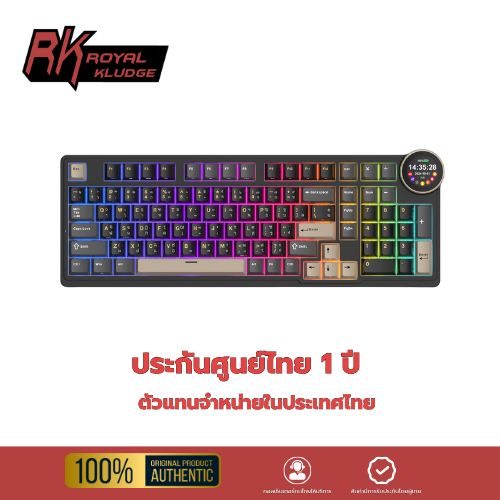 Royal Kludge RK N99 Phantom 98 Key Tri-Mode RGB แบบมีสายบลูทูธ 2.4G ไร้สายพร้อมหน้าจอ TFT