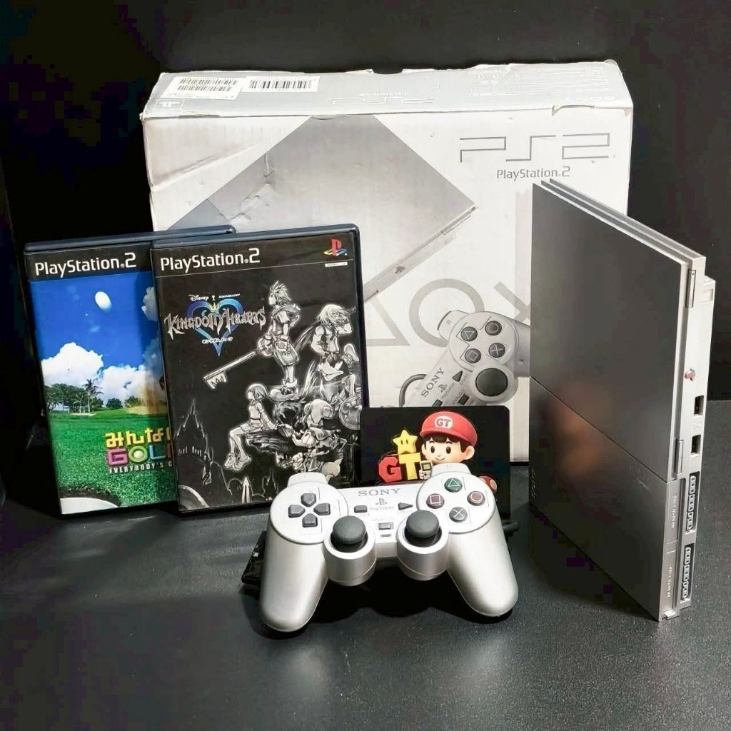 Ps2  Slim Limited Satin Silver BoxesSCPH-90006 SS  Original Japan 🇯🇵