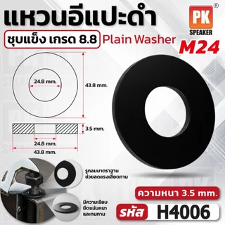 แหวนอีแปะดำ M2-M30 ชุบแข็ง เกรด 8.8