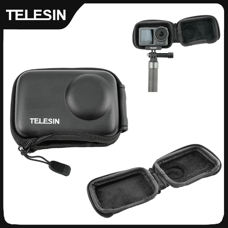 Telesin Camera Bag Camera Storage Protective Bag for DJI ACTION 6 / 5Pro / 4 / 3