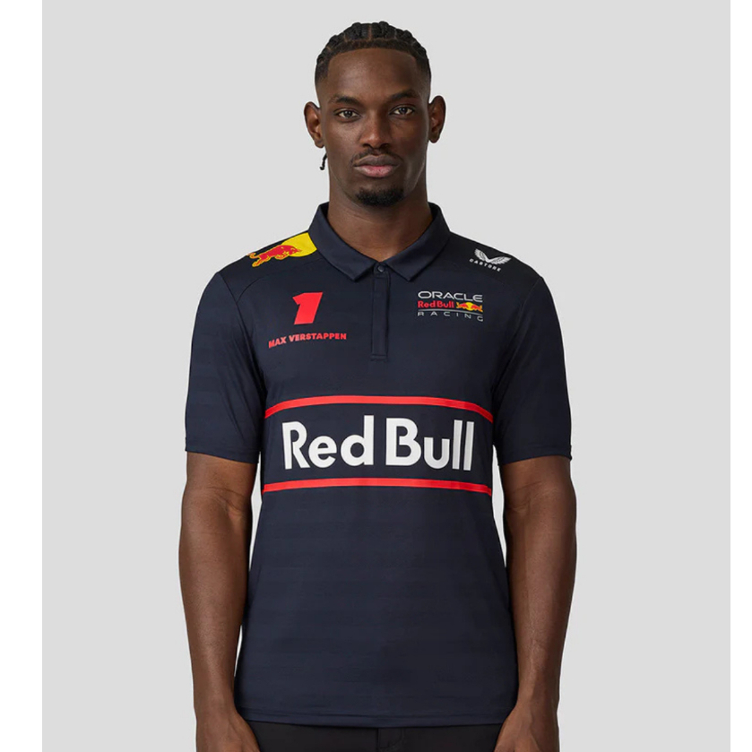 [Pre-Order] Genuine : Castore Oracle Men’s Red Bull Racing F1 Team Driver Polo Shirt - 1 Max Verstap