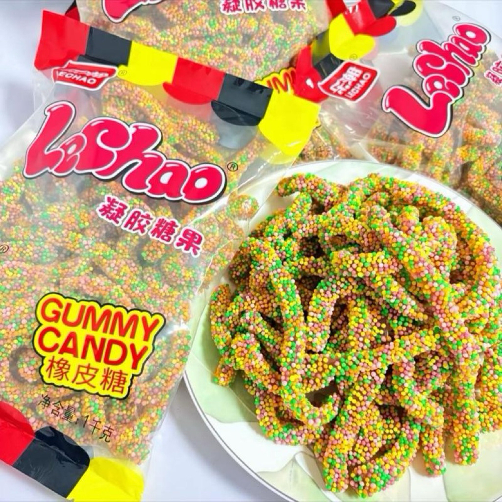 เยลลี่แท่งคลุกเกร็ดLechao  1 กิโลกรัม