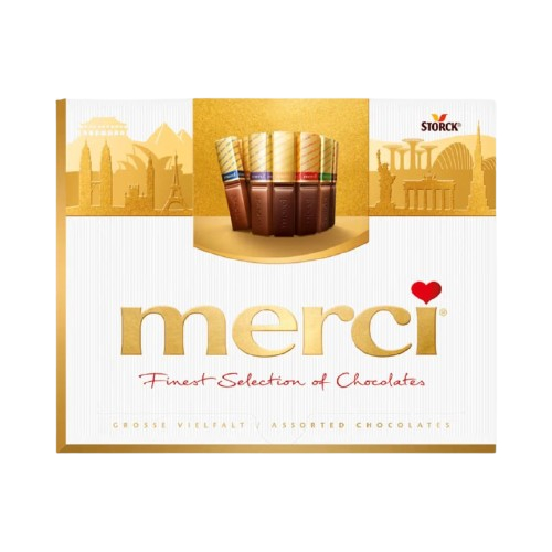 ช็อกโกแลต Storck Merci Gold  net. 250g มี 20 ชิ้น 8 รสชาติ  BBF.31/03/26