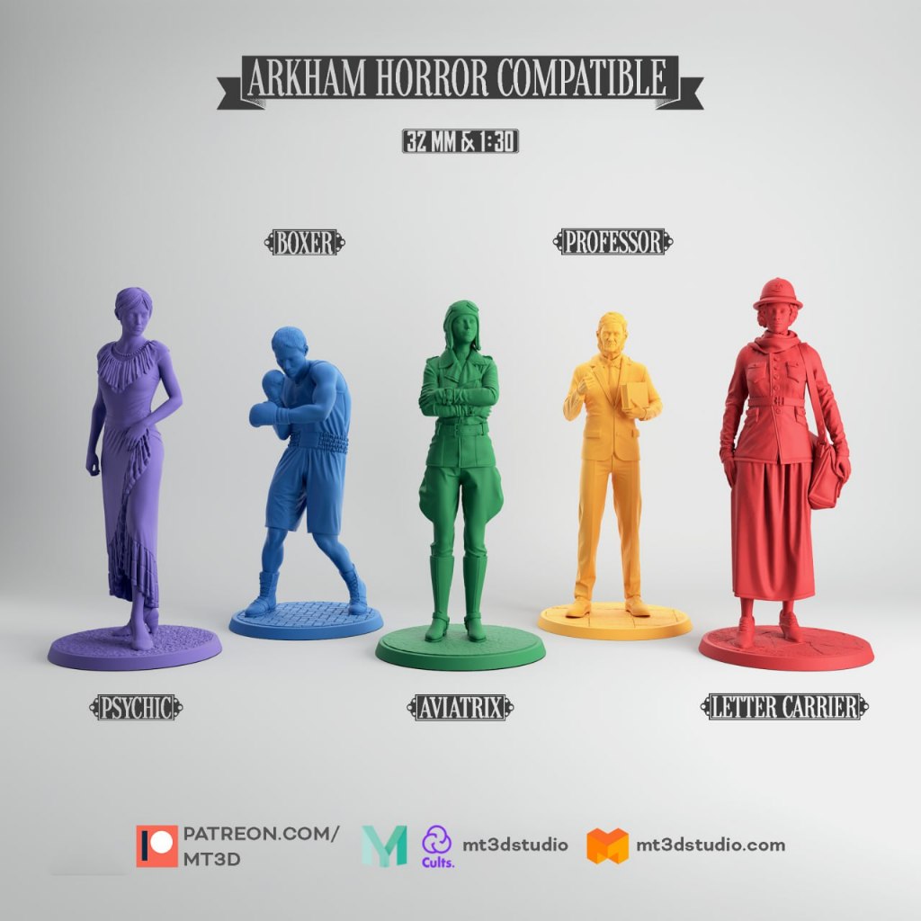 Arkham Horror Vol.3 : Collection : Miniature Resin โมเดลบอร์ดเกม ผลิตตามสั่ง Class DnD Tabletop