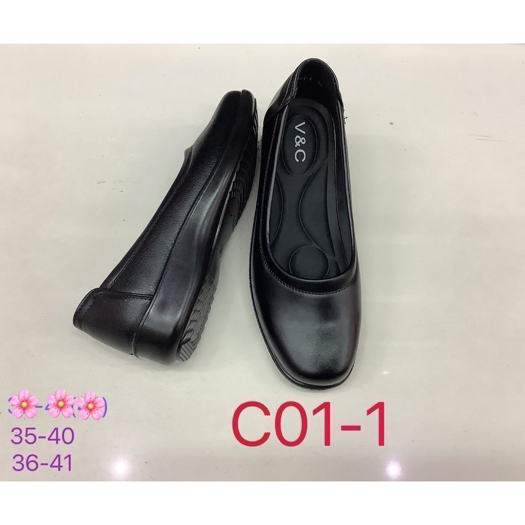 รองเท้ายี่ห้อ v&c รองเท้าใส่เรียน ใส่ทำง￼าน มีไซด์ 35 ถึง 41 ค่ะ
