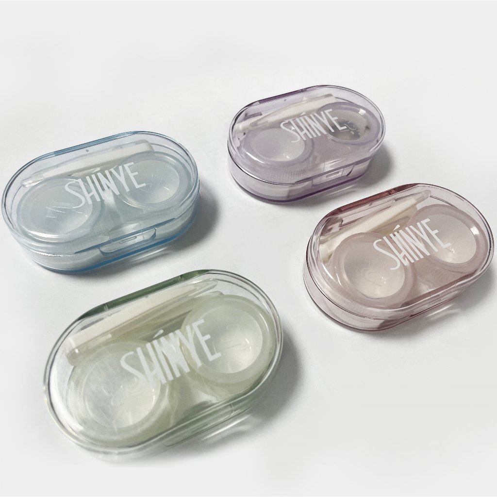 ตลับคอนแทคเลนส์ กล่องคอนแทคเลนส์ น่ารัก กล่องคอนแทค (คละลาย) สีชมพู + สีน้ำเงิน + สีม่วง + สีเขียว