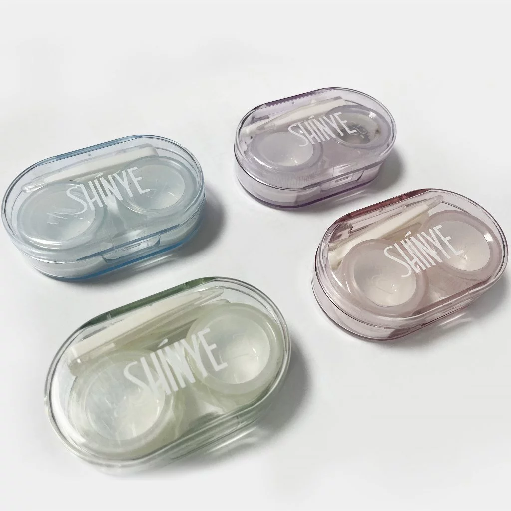 ตลับคอนแทคเลนส์ กล่องคอนแทคเลนส์ น่ารัก กล่องคอนแทค (คละลาย) สีชมพู + สีน้ำเงิน + สีม่วง + สีเขียว